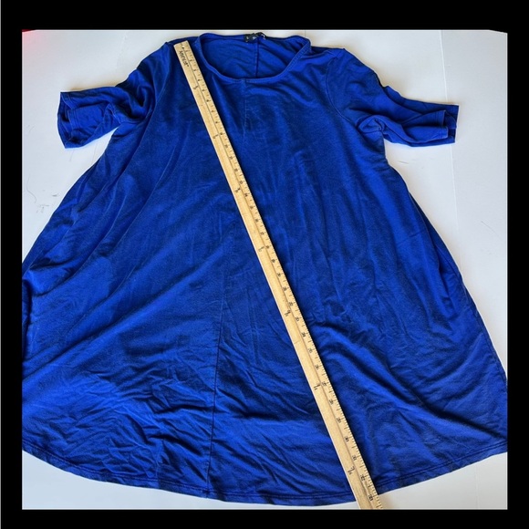 Eileen Fisher Fine Tencel Jersey Royal Jewel Neck Tunic Size Large RN 78121 - Picture 7 of 7